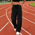 thumbnail image 4 of yillto Womens Sweatpants Plus Size Casual Wide Leg Elastic Waist Drawstring Loose Jogger Sweatpant M-5XL, 4 of 7