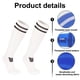 thumbnail image 4 of Paquete de 2 calcetines de fútbol, softbol y béisbol para jóvenes, niños y adultos, calcetines multideportivos (blancos), 4 of 5