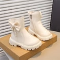 thumbnail image 4 of Girls Ankle Boots Kids Comfortable Slip on Lug Sole Chelsea Booties for Toddler Little Kid Big Kids Beige 11.5 Little Kids, 4 of 7