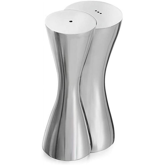 Nambe Hug Salt & Pepper Shakers 6" - Silver