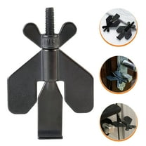 Niceauty Heavy Duty Portable Door Lock Black Stainless Steel 1Set 3.14x1.97x0.39 In