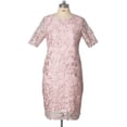 thumbnail image 3 of 4xl 5xl Plus Size Summer Dresses for Wedding Guest Women's Short Sleeve Lace Floral Elegant Bodycon Formal Party Dresses, 3 of 5