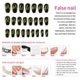 thumbnail image 4 of serony 24 Pcs Fake Nails Flame Pattern Acrylic False Nails Set with Glue Women Manicure Art Accessory, N3, 4 of 6