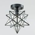 thumbnail image 4 of AXILAND Industrial Black Copper Moravian Star Ceiling Light 12, 4 of 5
