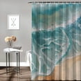 thumbnail image 2 of Orinice Beach Shower Curtain, Blue Ocean Shower Curtain for Bathroom Summer Starfish Waterproof Fabric Shower Curtain Set with Hooks,  60x72, 2 of 7