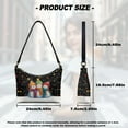 thumbnail image 7 of Kuiaobaty Snowman Star Print Shoulder Purse for Women Lightweight Vegan Leather Underarm Sling Bag with Zipper Closure Durable Travel Hobo Purse Tote Bag for Christmas Black, 7 of 7