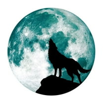 pdqouc Creative Luminous Moon Wall Stickers Halloween Decoration Stickers Luminous Wolf Cute Gymnastics Stuff for Your Room Wall Decals for Boys Rooms Decorations Boys Wall Decals for Bedroom