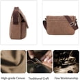 thumbnail image 4 of Bolso Brownshoulder Bolso de Lona Bolsos de Hombro Unisex 7.9 Pulgadas Ipad Messenger Bag Maletín Hombres/Mujeres Bolso Deportivo Trabajo Escuela Satchel, 4 of 5