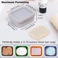 thumbnail image 3 of Shampoo Bar Holder & Travel Soap Case - Leakproof Shatter-Proof Portable Soap Dish with Drainage & Lid - for Kitsch, Viori, Dove Bars - Gym, Camping & TSA Friendly (Deep Gray), 3 of 6