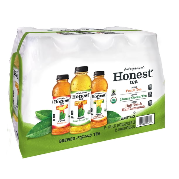 Honest tea 16.9 Oz Three Flavor Variety Plastic Bottles Pack of 12