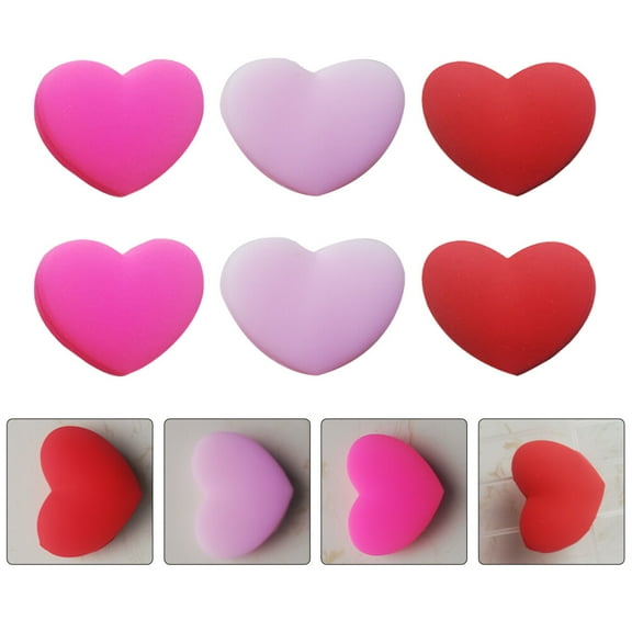 GOOHOCHY Heart Shape Silicone Dampener Tennis Racket 6Pcs 1.2X1.2in