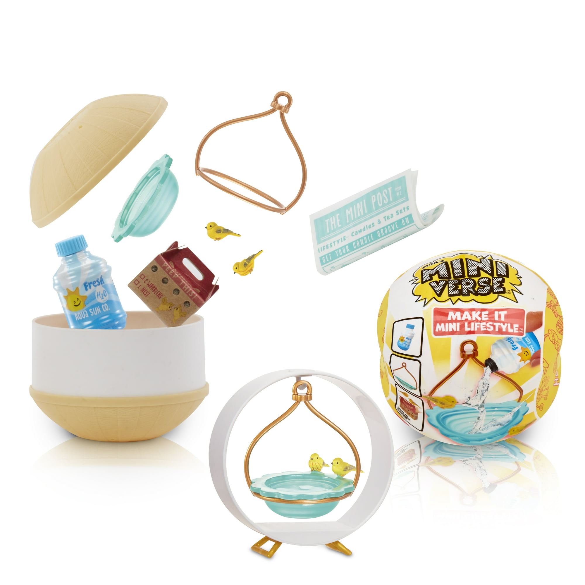 Make It Mini Lifestyle Home Series 1 Mini Collectibles MGA's Miniverse, Mystery Blind Packaging, DIY, Crafts, Resin Play, Replica items, Mini Plants, Birdhouses, Bouquets Collectors, 8+