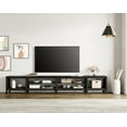 thumbnail image 2 of Fitueyes 118" Wood TV Stand for 85-100" TVs, Media Console Table with Open Shelves for Living Room Bedroom, black, 2 of 6