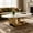 3-Gold, variant on Arouseden 49.2" Marble and Silver Coffee Table with Luxury Metal Base,Faux Sintered Stone Coffee Table for Living Room