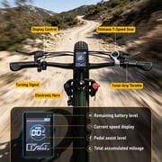AMYET EB26 Electric Bike for Adults, 750W 28MPH Class 3, 48V 15Ah, 26 Fat Tire Mountain Bike, UL2849