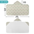 thumbnail image 4 of Yayeee Kids Hooded Towel with Hand Pockets Beach Soft Absorbent Bath Wrap 50 x 23.5 inch, Green Wildflowers Pattern, 4 of 5