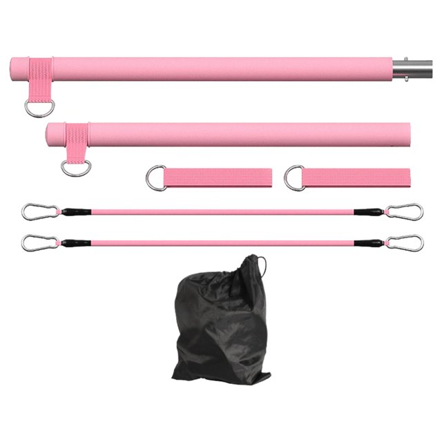 Juego de barra de Pilates, barra de resistencia para Yoga, accesorios deportivos para el hogar, juego de barra de Pilates para Yoga, barra de resistencia física para gimnasio, interior Rosa