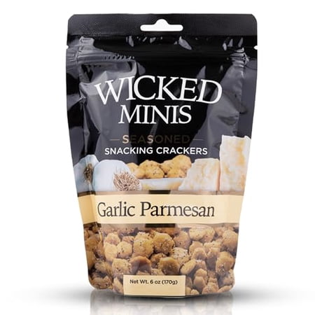 Wicked Mix - Crackers Oystr Garlic Parmesan - 6 Oz, Case of 6
