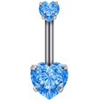 thumbnail image 1 of 1 unidad de anillos de acero para el Ombligo, Piercing de cristal para el Ombligo, estilo corazón, Piercing para el Ombligo, pendiente para el Ombligo, joyería Sexy para el cuerpo, Ombligo Tan Jianjun unisex, 1 of 2