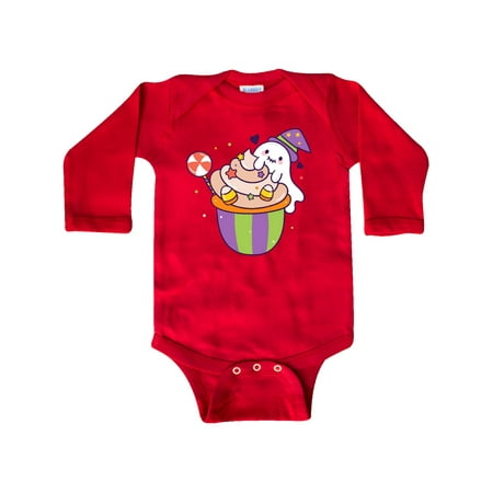 

Inktastic Ghost Cupcake Gift Baby Boy or Baby Girl Long Sleeve Bodysuit