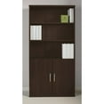 thumbnail image 5 of 36W 5 Shelf Bookcase with Doors in Mocha Cherry - Engineered Wood, 5 of 5