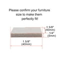 thumbnail image 2 of Uxcell 1 5/8" Self-stick Square Non-slip Felt Pads Sofa Floors Protect Beige 40 Pack, 2 of 7