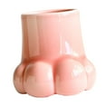 thumbnail image 4 of Florero de Cerámica con Forma de Garra de Gato, Florero de , Elegante Recipiente para Arreglos Florales Hecho a Mano para Cocina, Estudio, Of Rosa, 4 of 8
