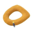 thumbnail image 2 of Soft Toilet Seat Cover - Plush, Thick Fabric Toilet Seat Warmer for Round & Elongated 14x18" Toilet Seats - Reusable, Machine-Washable, Easy-Install - Orange, 2 of 6