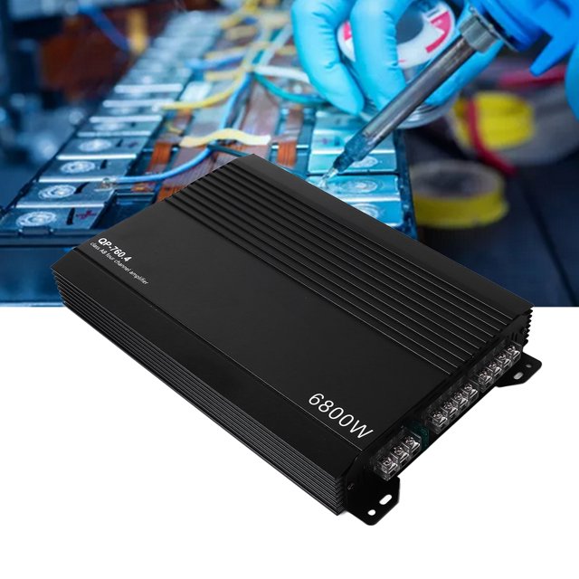 Power Amp, Aluminum Alloy Car 4 Channel for Stereo System