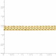 thumbnail image 4 of Leslie's Real 10kt Yellow Gold 6.1mm Flat Beveled Curb Chain Chain Bracelet; for Adults and Teens; for Women and Men, 4 of 4