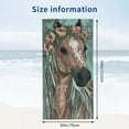 thumbnail image 3 of PHYHOO Cute Horse Print Large Lightweight Microfiber Towel Super Absorbent Sand Free Thin Pool Towel for Beach Travel Sports Pool Bath Camping 30x60in, 3 of 8