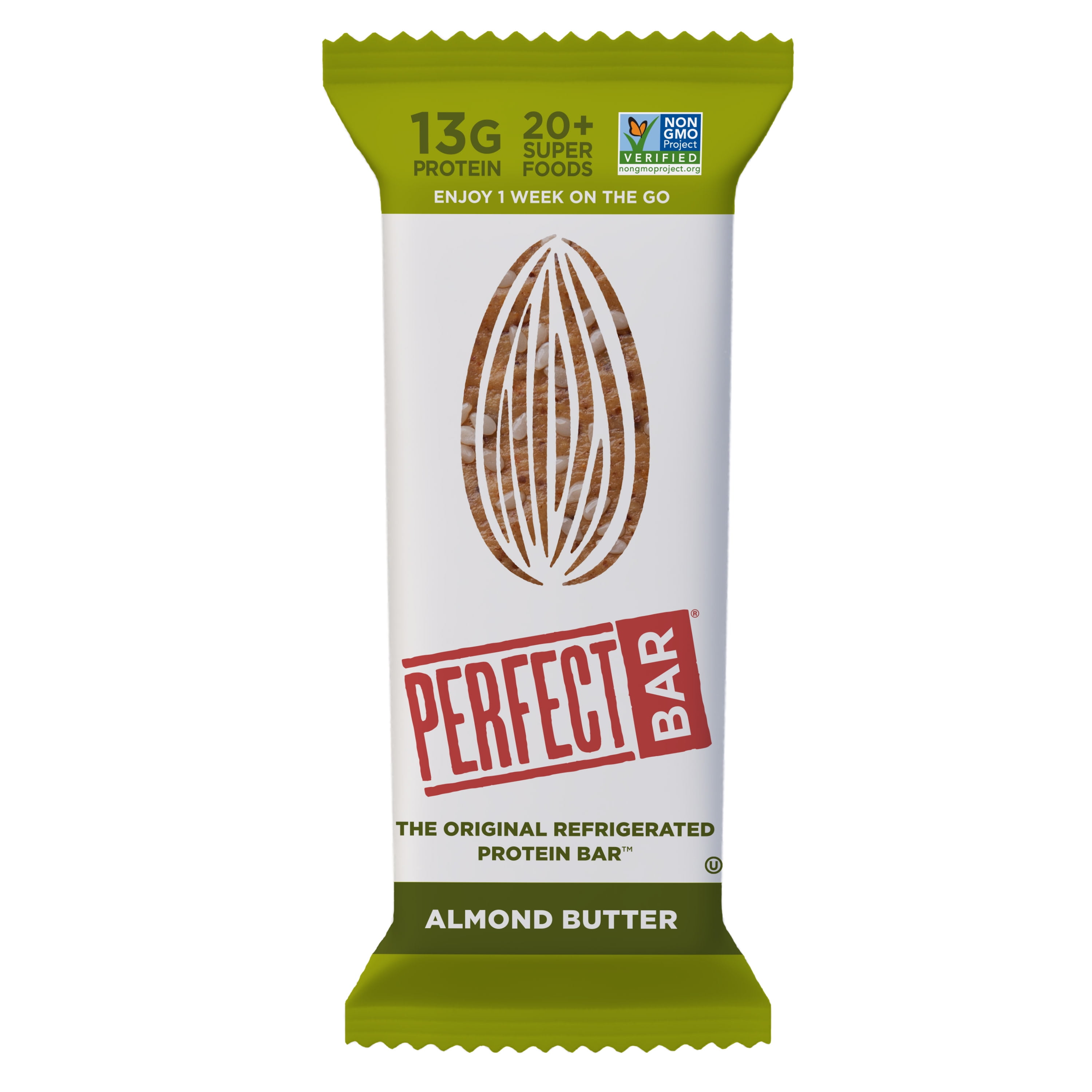 Perfect Bar Original Refrigerated Protein Bar, Almond Butter, 2.3 Ounce