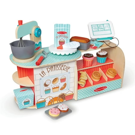 Melissa & Doug Wooden La Patisserie Bakery (39 Pieces) | FSC-Certified Materials