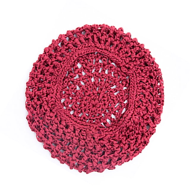 ZLight Women Mesh Crochet Hair Net Portable Breathable Washable Sleeping Hairnet Red