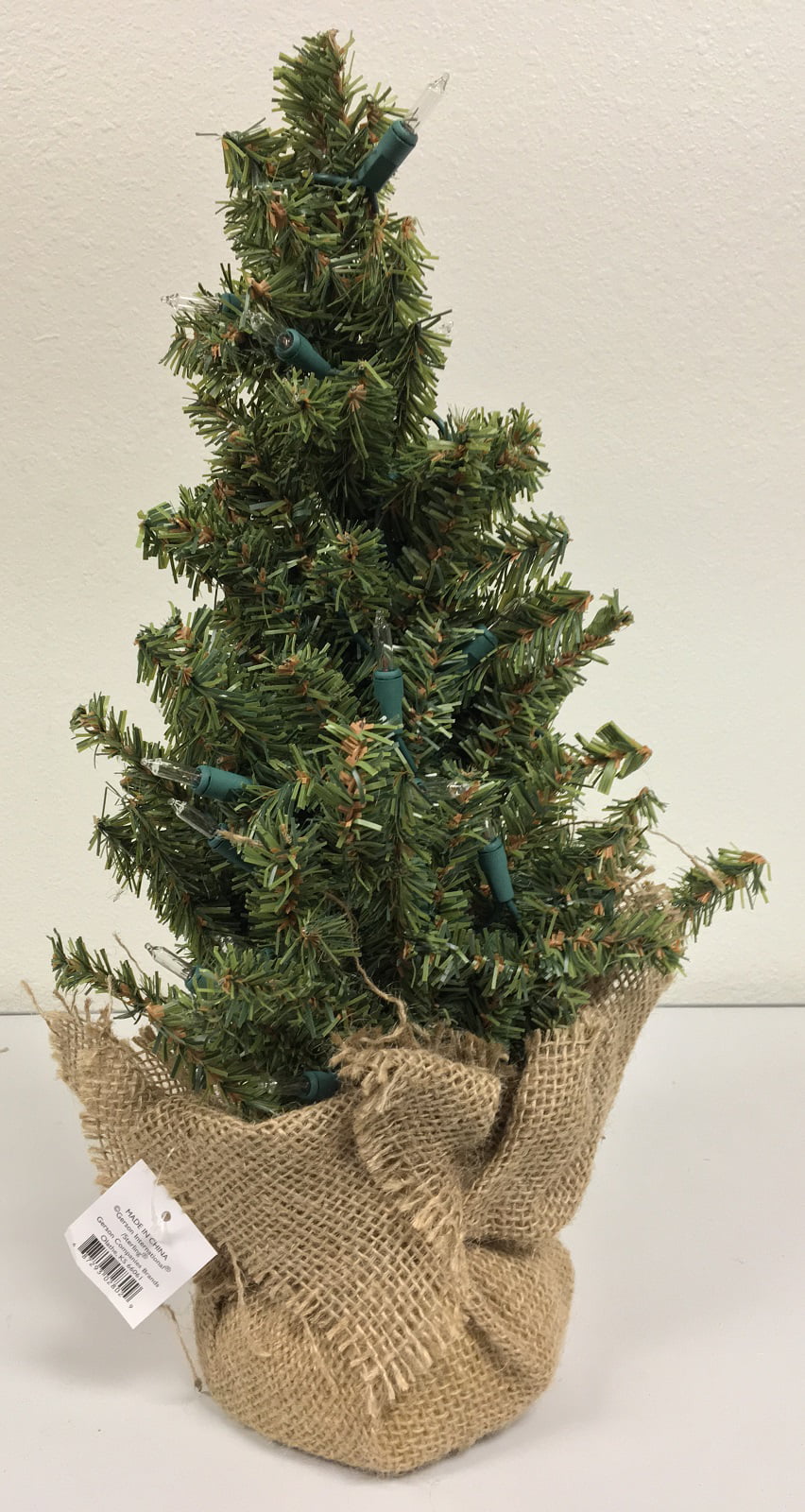 5 Tree LOT Small 18" tabletop artificial Christmas Tree with Burlap Base 