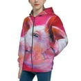 thumbnail image 2 of Kdxio Pig Pattern Kids Boys Girls Zip Up Hoodie 3D Printed Hooded Sweatshirt Hoody Coat with Pocket 7-12 Y-Small, 2 of 6