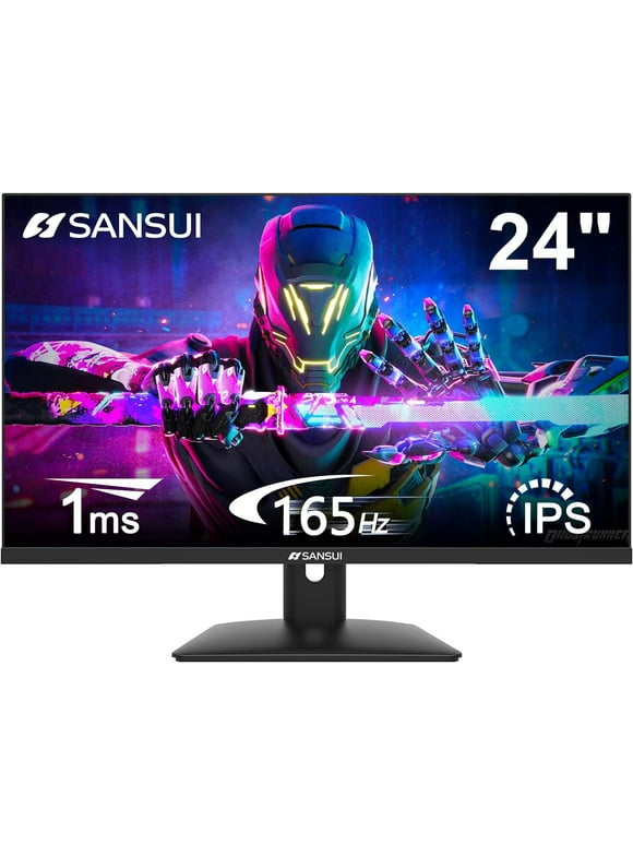 SANSUI 24 Inch Gaming Monitor 180Hz, DP x1 HDMI x2 Ports IPS High Refresh Rate Computer Monitor, Racing FPS RTS Modes, 1ms Response Time 110% sRGB (S24X5GF HDMI Cable Included)