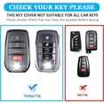 thumbnail image 2 of Key Fob Cover Compatible with Toyota Camry Venza Sienna Land Cruiser Highlander Tundra Corolla Prius 2021-2025 Keychain Case Holder Protector,D-White, 2 of 6