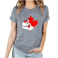 thumbnail image 1 of FAIWAD T-Shirt d'Été pour Femmes Fête du Canada Léger à Manches Courtes Col Rond T-Shirts Hauts Imprimé Graphique Blouses de Détente Basiques, 1 of 3