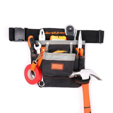 

BCLONG Tool Pouch Belt Waist Bag 7 Pocket Holster Storage Holder Electrician Tools Bag