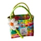 thumbnail image 1 of Bolsa tejida con flores, cesta pequeña para la compra, regalo rústico y versátil. Flor colorida, 1 of 9