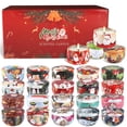 thumbnail image 1 of Velas aromáticas navideñas Wfmolcand, 24 unidades, 75 ml, cera de soja, 1 of 8