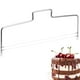 thumbnail image 1 of Cortador de pasteles profesional de acero inoxidable, nivelador de alambre de doble corte ajustable, cortador de pasteles, nivelador, herramienta para hornear de cocina para pastel de capa de, 1 of 7