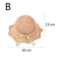thumbnail image 5 of Jalioing Baby Boys Girls Straw Sun Hat Cute Wide Brim Sun Protection Hat Toddler Kids Summer Vacation Beach Hat, 5 of 7