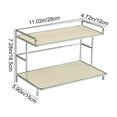 thumbnail image 3 of Gumesh Acrylic & Iron Tabletop Organizer - 2-Tier Kitchen Cup Rack & Bathroom Cosmetic Storage (Small Space Saver, 12" x 6"), 3 of 6