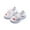 White, variant on CYRBOKO Sneakers for Girls, Breathable Slip On No-Tie Embroidered Jogger Shoes Black Size 7-8 T