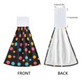 thumbnail image 3 of Haosy 2 Pack Kitchen Wash Cloths with Hanging Loops Absorbent Absorbent Quick Drying Hand Towels, Colorful Polka Dots, 3 of 7
