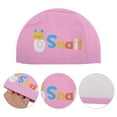 thumbnail image 3 of Unique Bargains 1 Pc Knitted PU Elastic Cartoon Snail Swim Cap Pink, 3 of 6