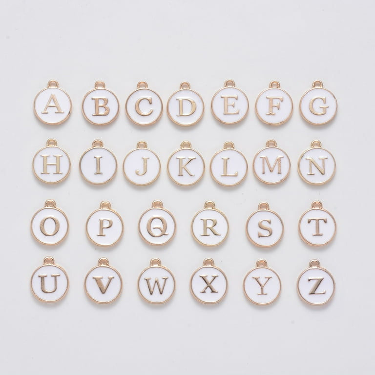 Metal Letter Charms for Jewelry Making, Alphabet Initial Charms for  Bracelets,4 Sets Alphabet Pendants for DIY Necklaces Bracelets  EarringsAlloy Alphabet A-Z Enamel Letter Charms 