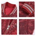 thumbnail image 4 of Allthemen Veste Bomber Décontractée à Paillettes pour Hommes avec Fermeture Éclair, 4 of 4